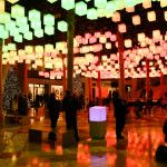 The interactive light display at Brookfield Place